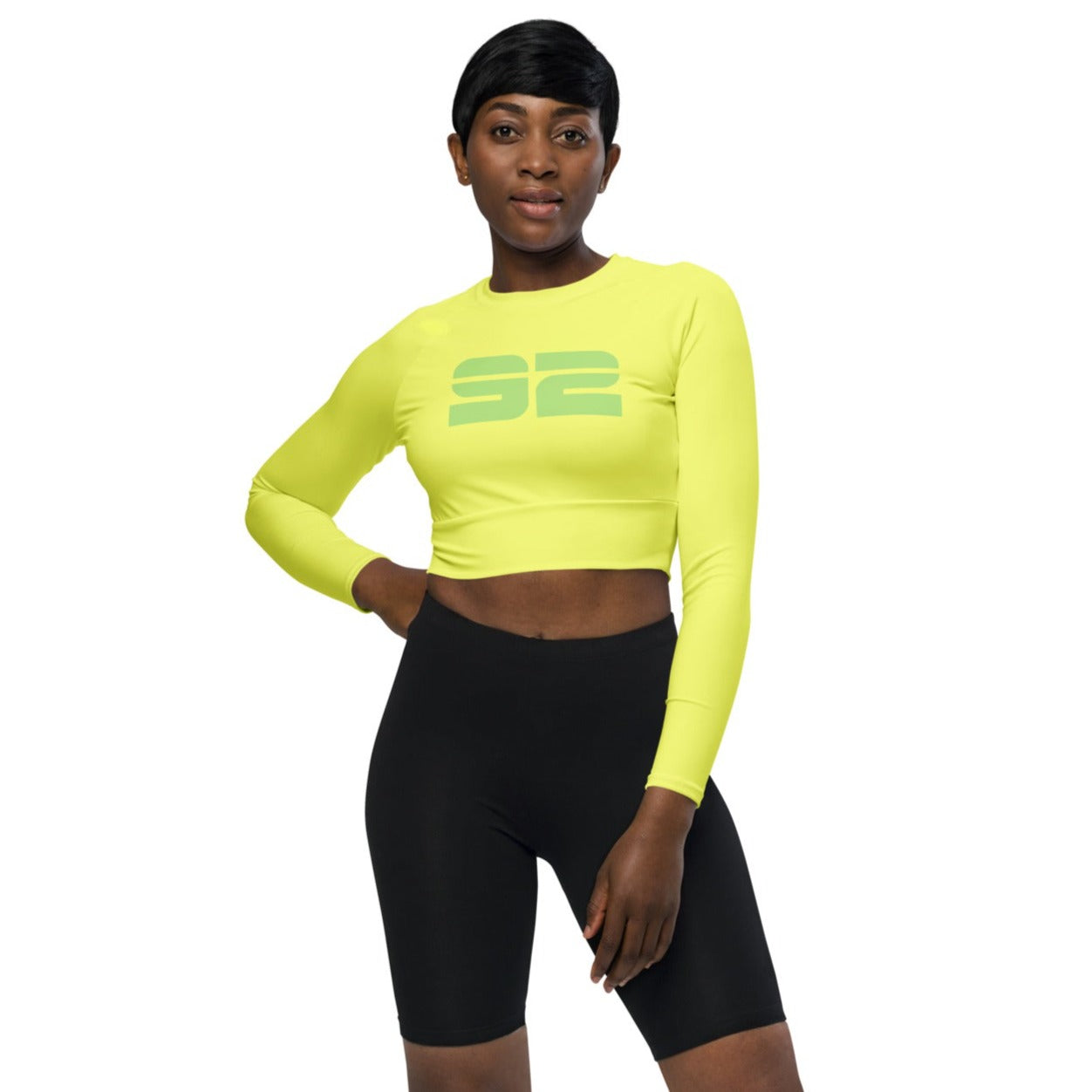 WOMEN'S SUSTAINABLE LONG SLEEVE CREW CROP TOP