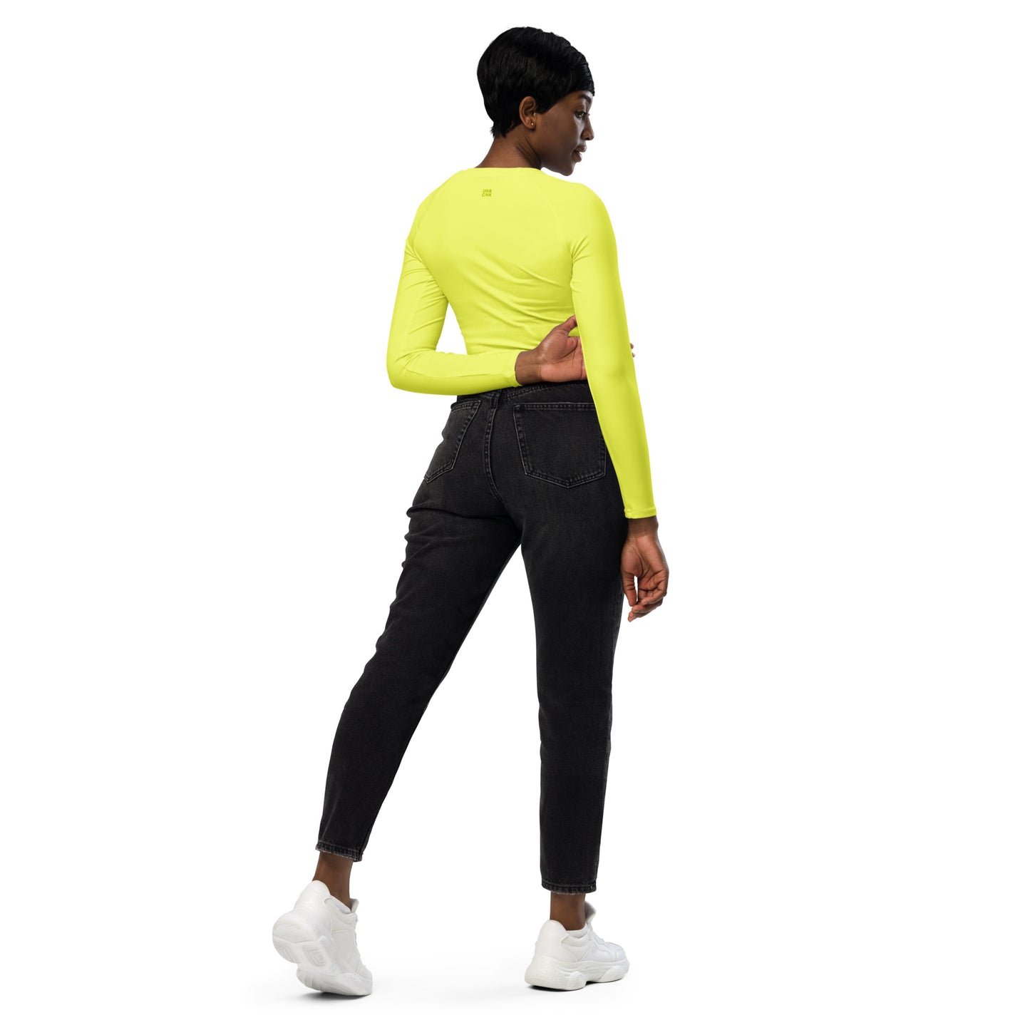 WOMEN'S SUSTAINABLE LONG SLEEVE CREW CROP TOP