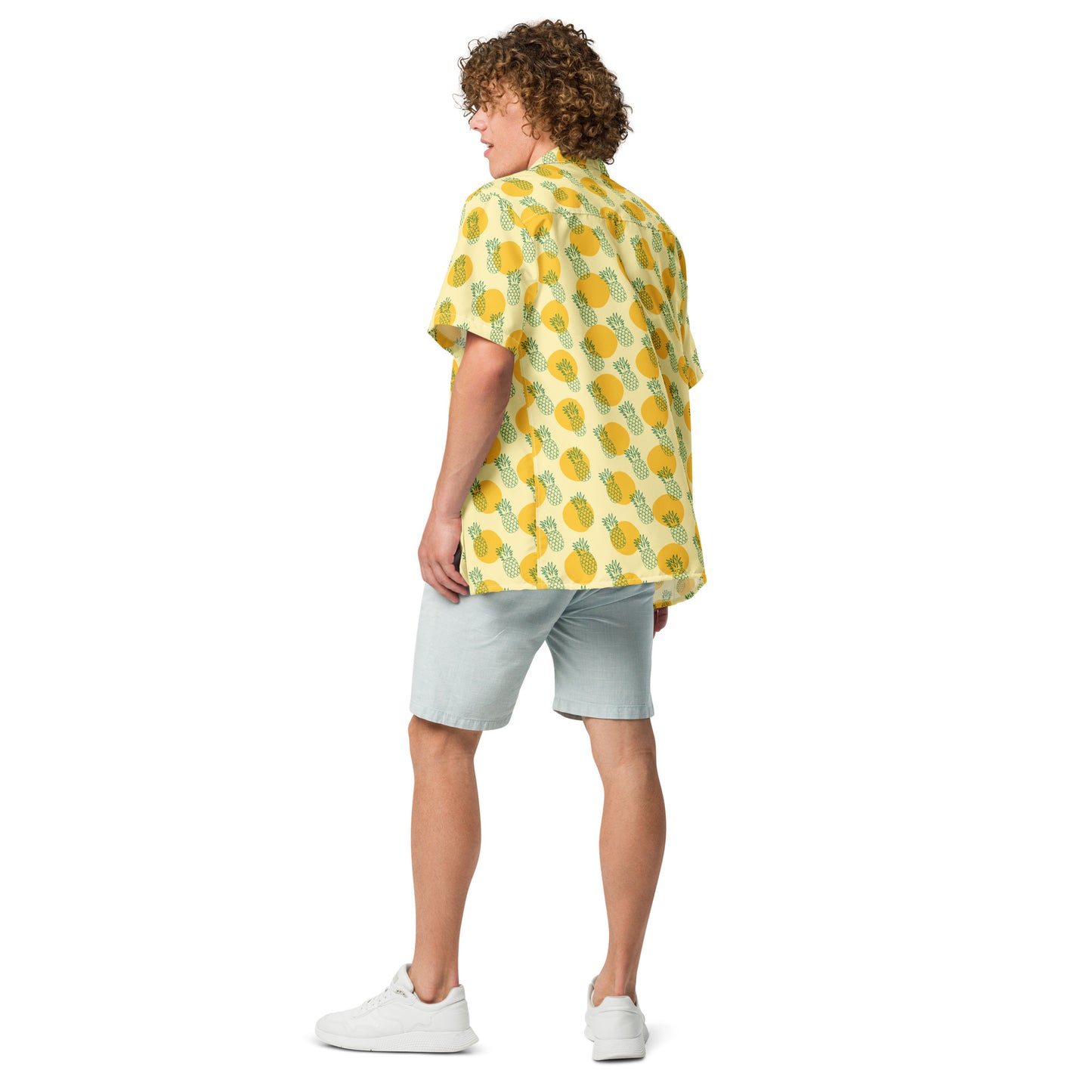 URBANITYCHEK PINEAPPLE UPF PROTECTION SHORT SLEEVE SHIRT