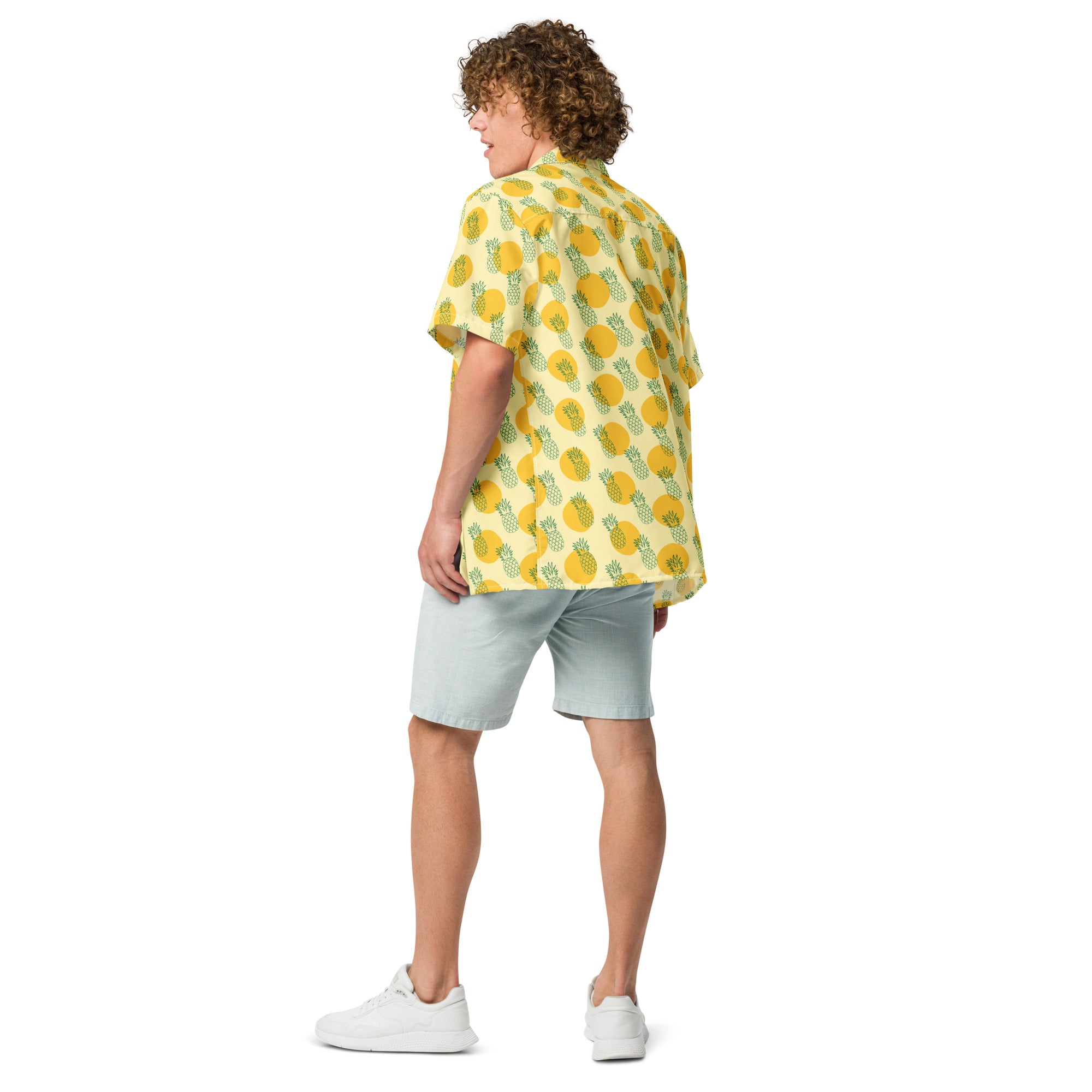 URBANITYCHEK PINEAPPLE UPF PROTECTION SHORT SLEEVE SHIRT