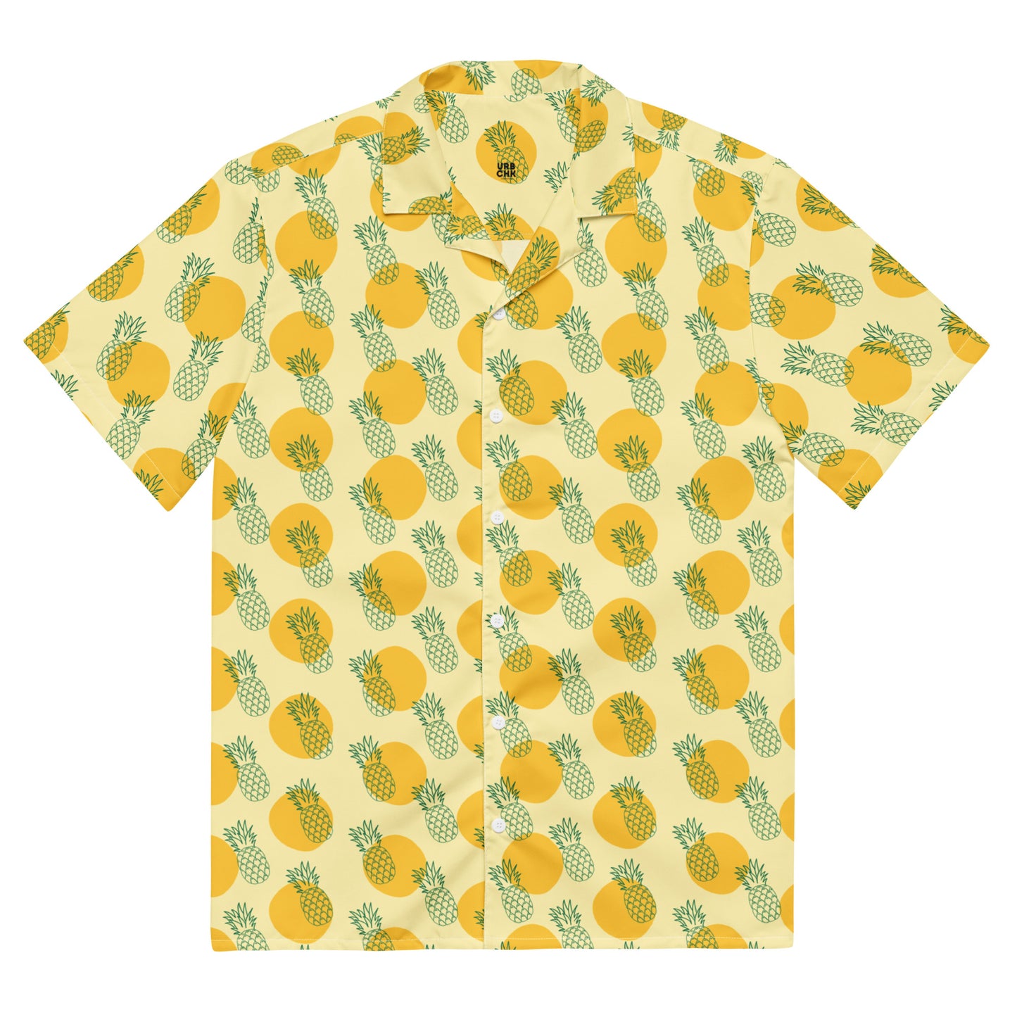 URBANITYCHEK PINEAPPLE UPF PROTECTION SHORT SLEEVE SHIRT