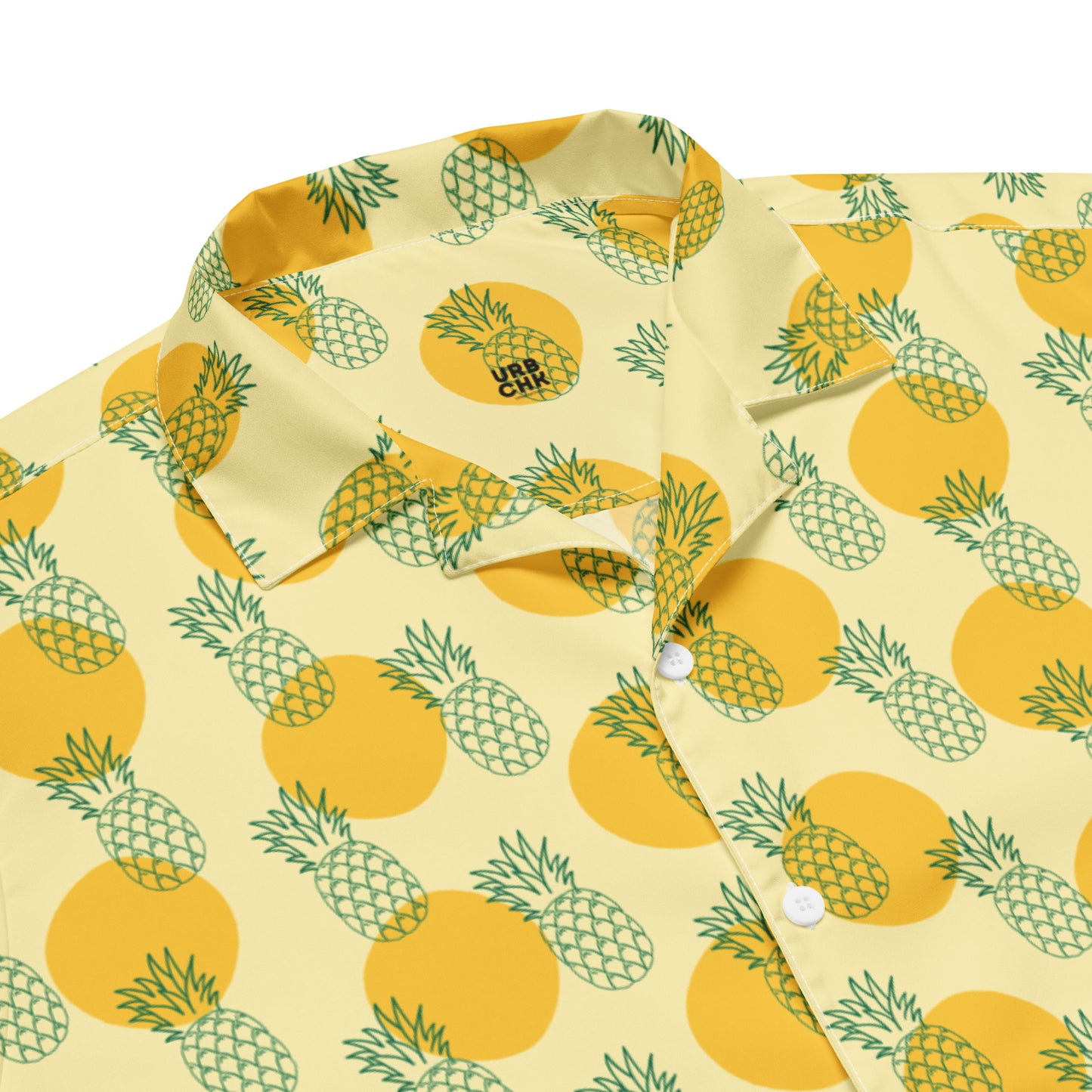 URBANITYCHEK PINEAPPLE UPF PROTECTION SHORT SLEEVE SHIRT