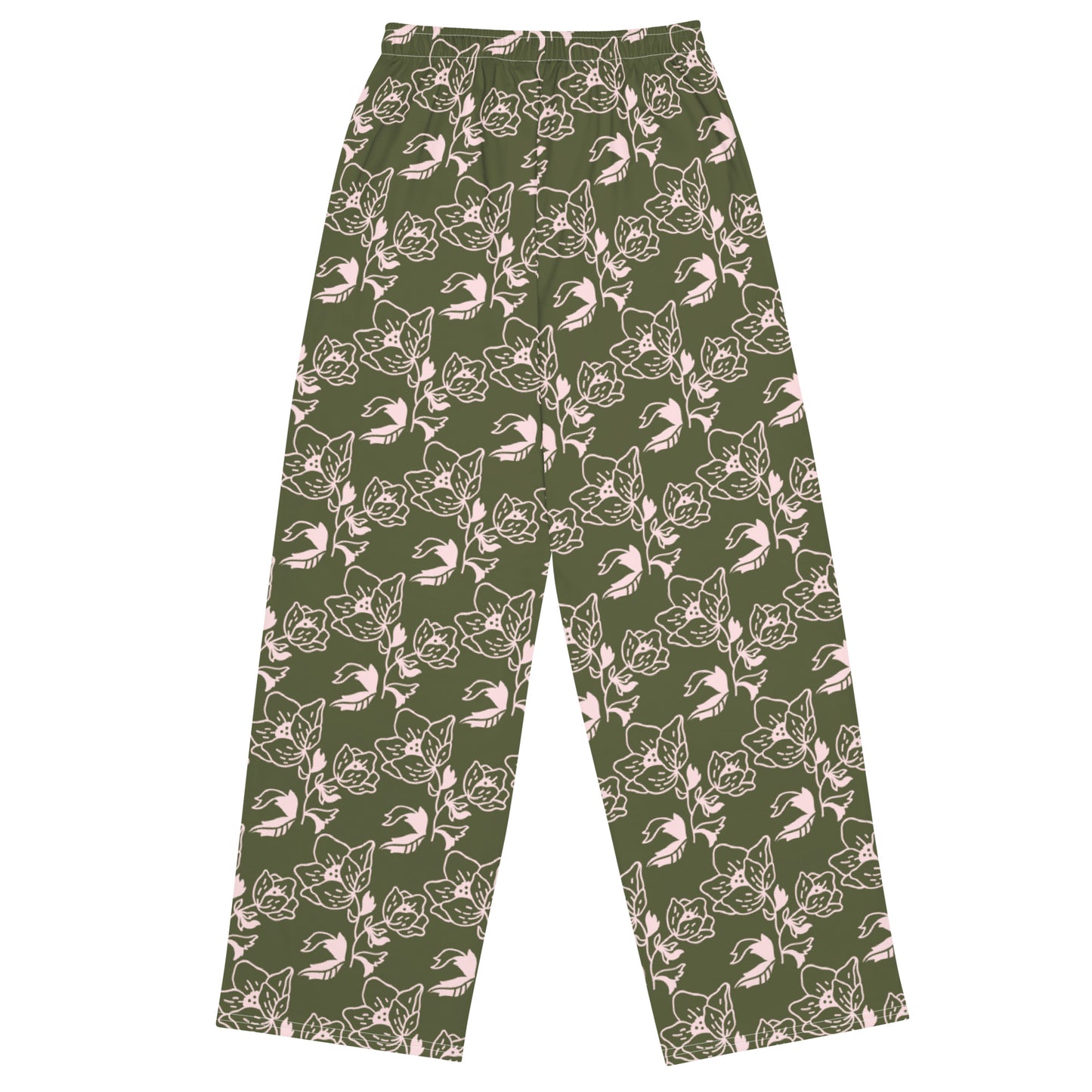 WOMENS WIDE LEG PANTS FLORAL FOR WOMEN