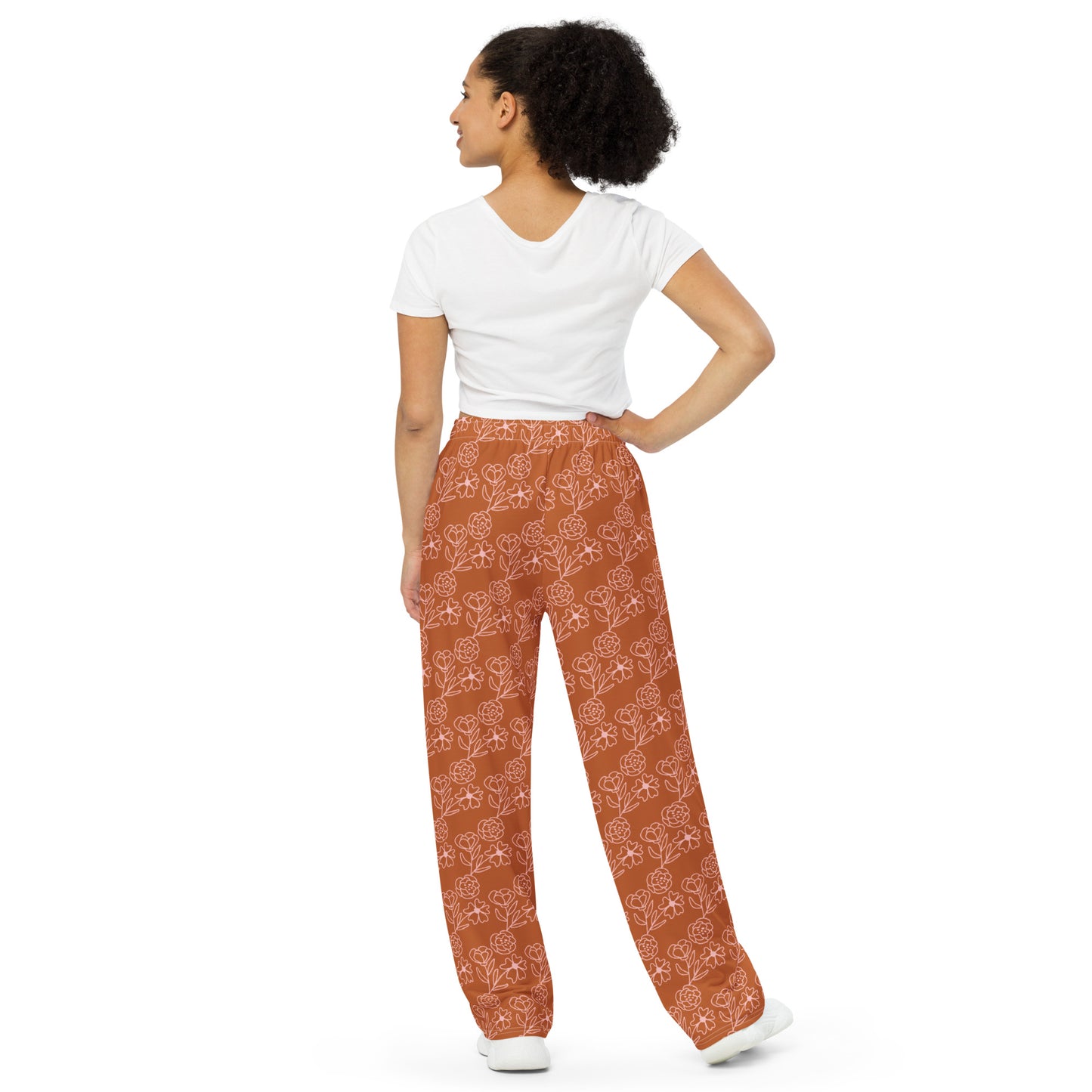 WIDE LEG FLORAL PANTS PAJAMAS FOR WOMEN