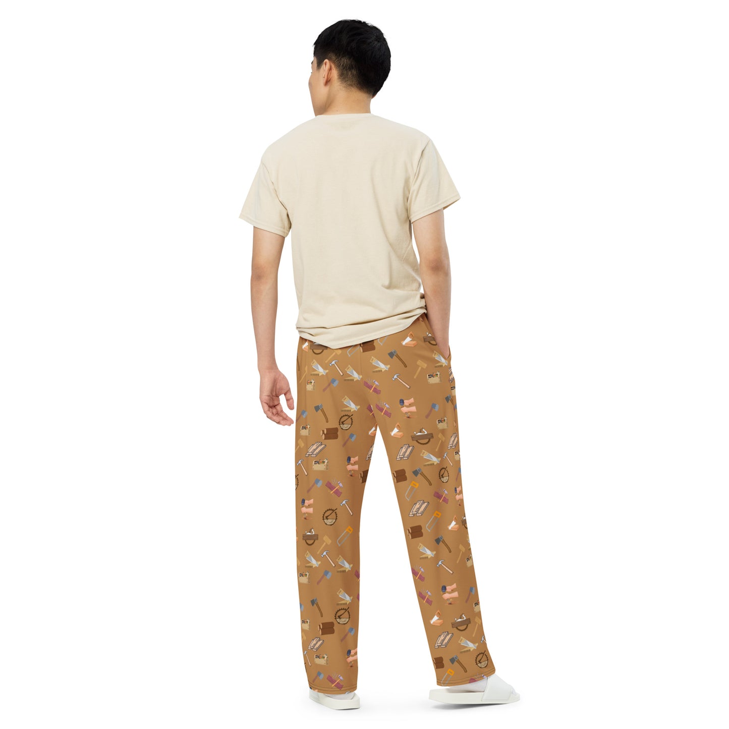 MEN'S PRINTED PAJAMA PANTS WOOD WORK