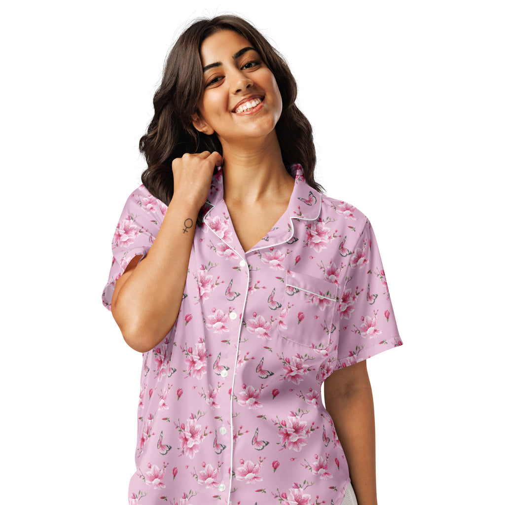 SHORT SLEEVE PAJAMA SET FLORAL