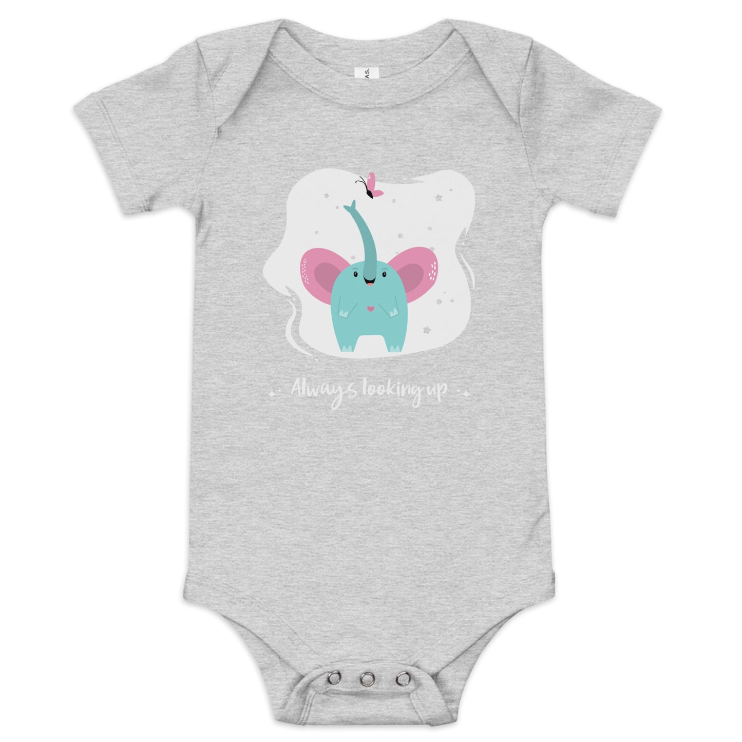 BABY ONE PIECE COTTON CUTE ELEPHANT BODYSUIT