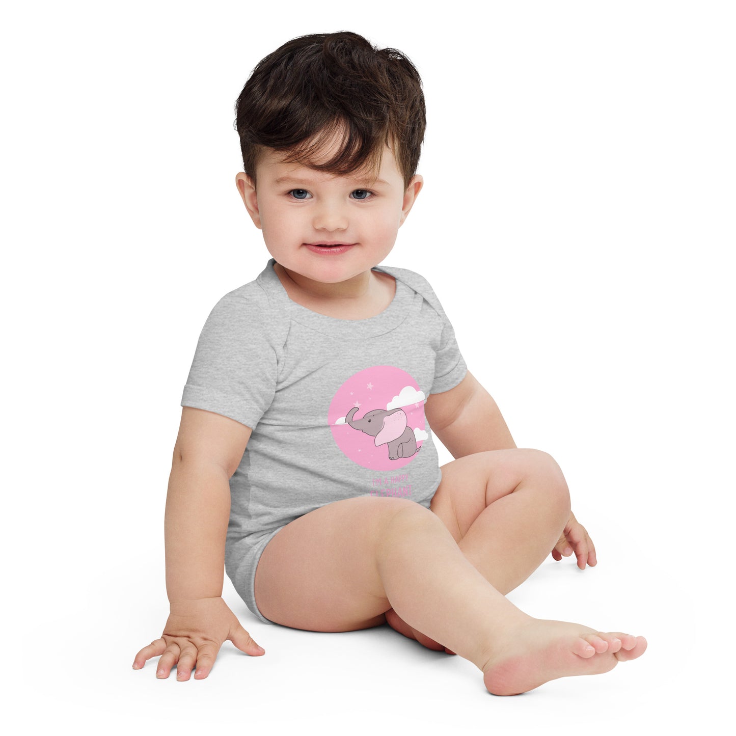 CUTE ELEPHANT ONE PIECE BABY BODYSUIT