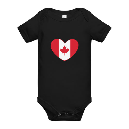 BABY ONE PIECE CANADA FLAG SHORT SLEEVE