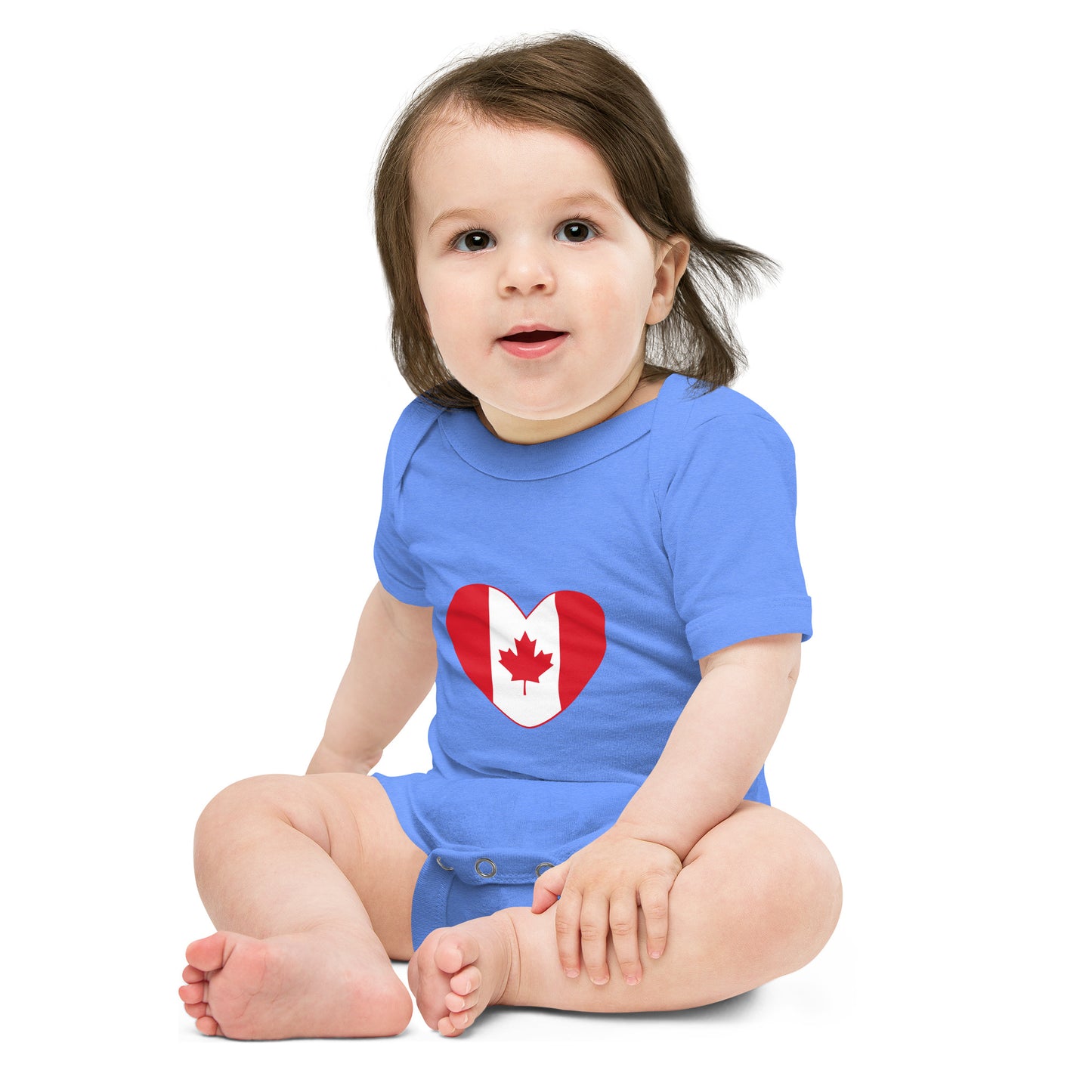 BABY ONE PIECE CANADA FLAG SHORT SLEEVE