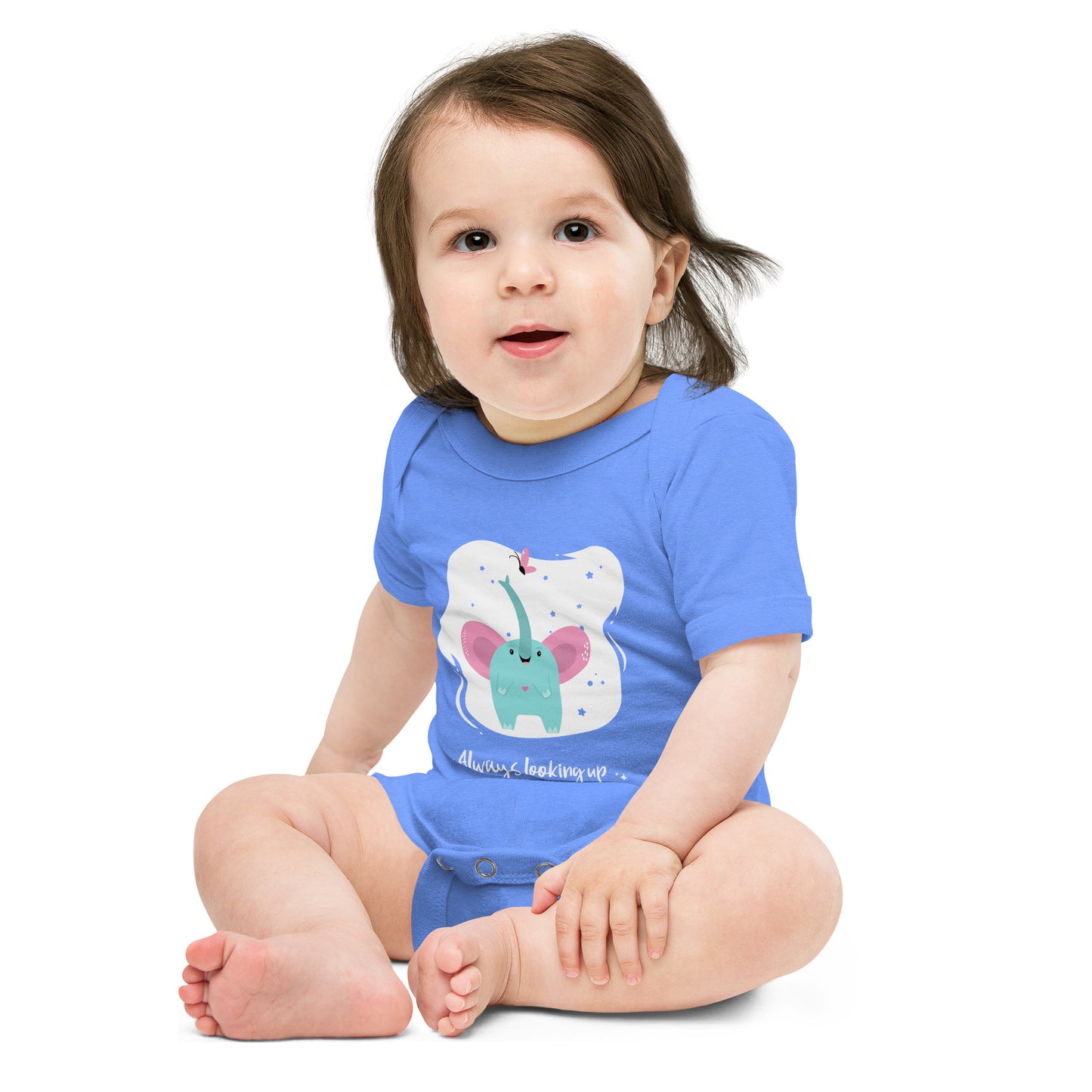 BABY ONE PIECE COTTON CUTE ELEPHANT BODYSUIT