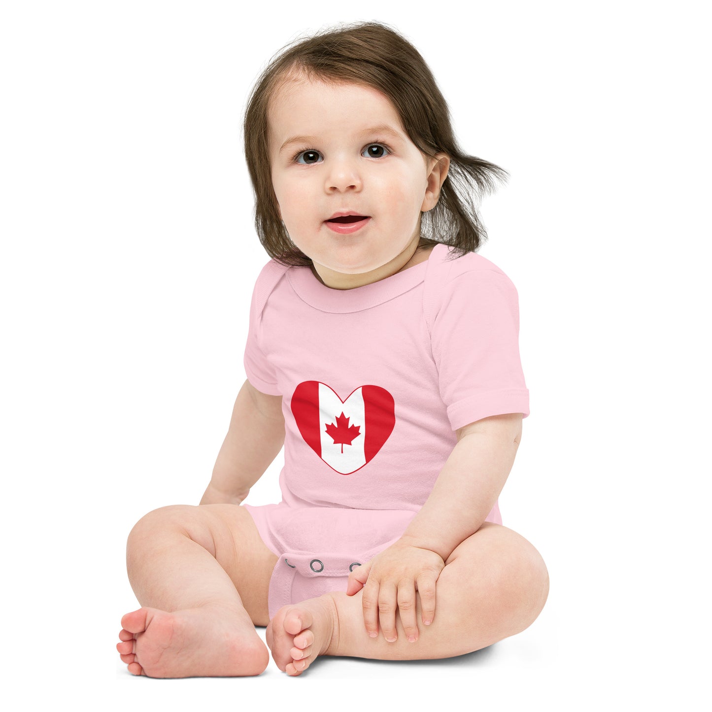 BABY ONE PIECE CANADA FLAG SHORT SLEEVE