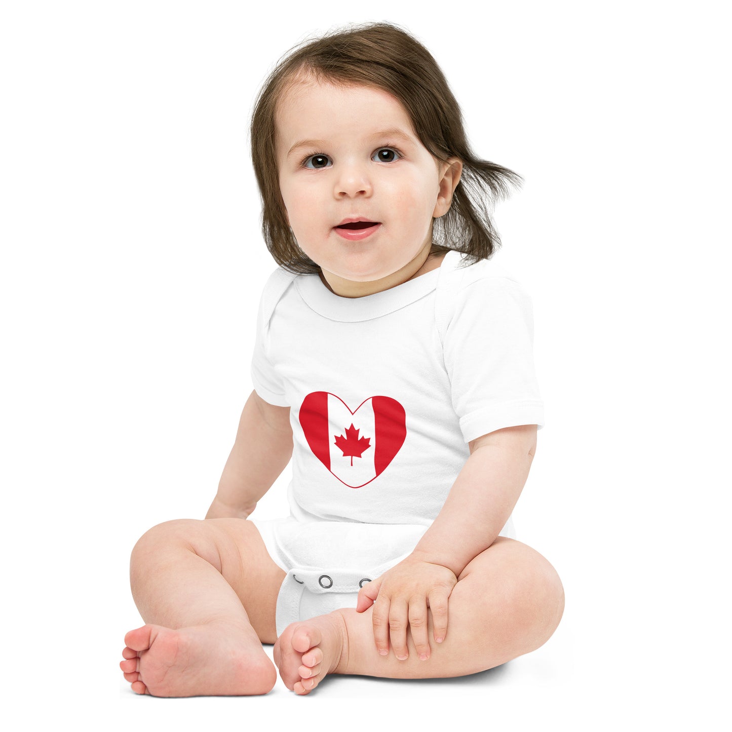 BABY ONE PIECE CANADA FLAG SHORT SLEEVE