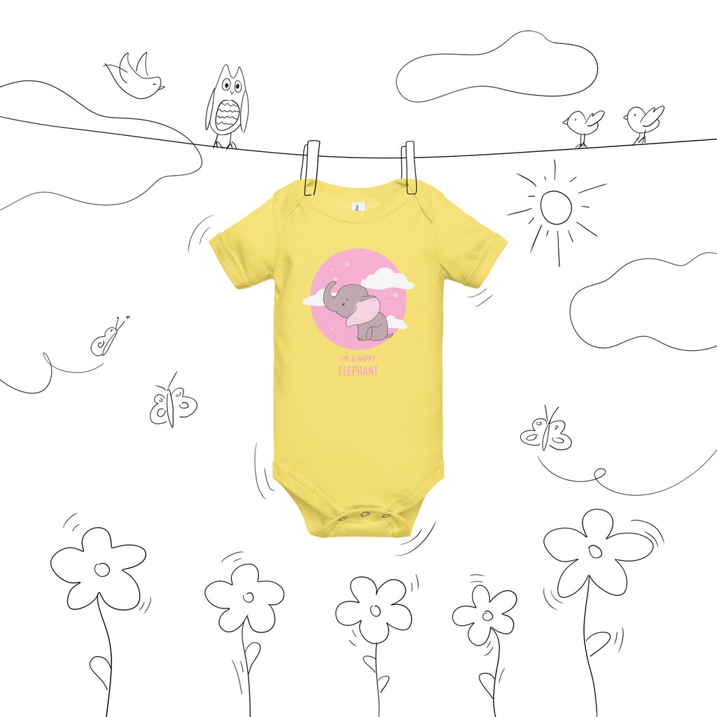 CUTE ELEPHANT ONE PIECE BABY BODYSUIT