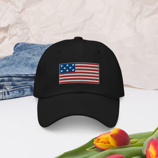 USA FLAG DAD HAT PREMIIUM HATS