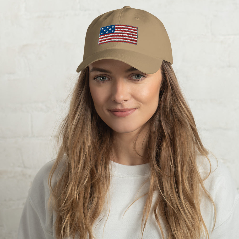 USA FLAG DAD HAT PREMIIUM HATS