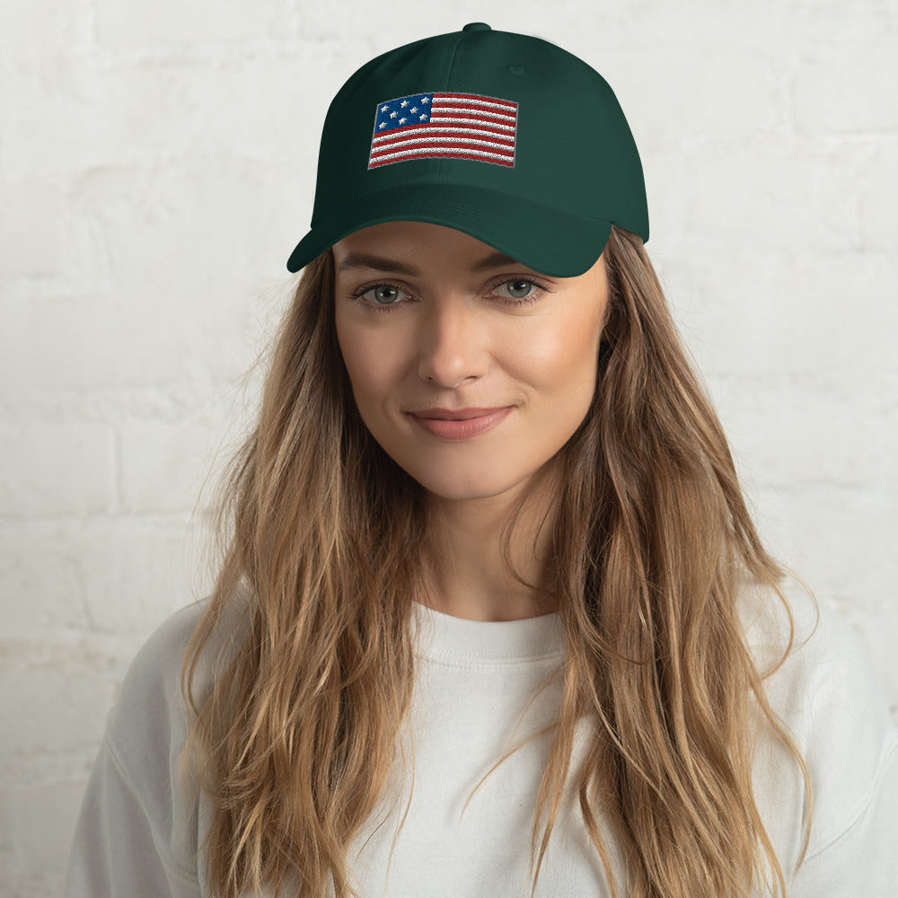 USA FLAG DAD HAT PREMIIUM HATS