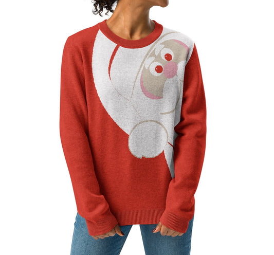 CUTE SANTA KNITTED CREW NECK SWEATER