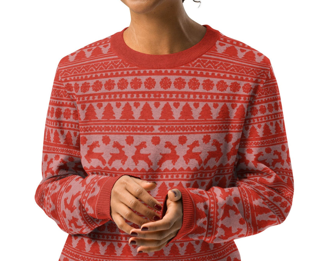 classic fit knitted crew neck sweater