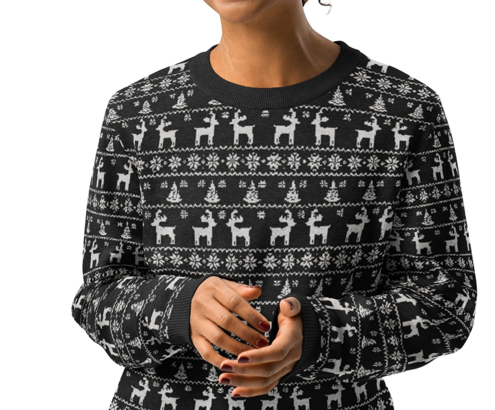 classic fit knitted crew neck sweater 