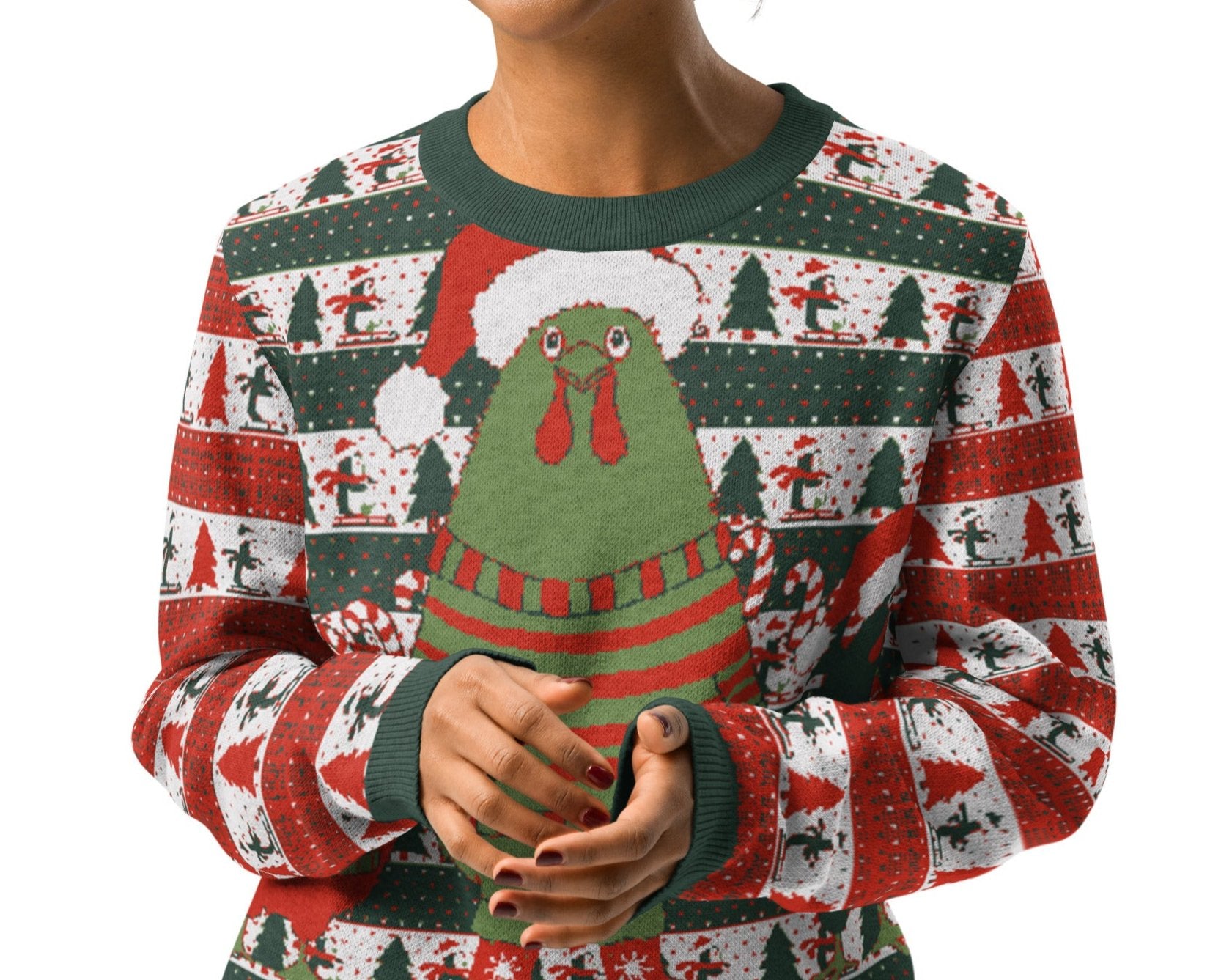 classic fit knitted crew neck sweater