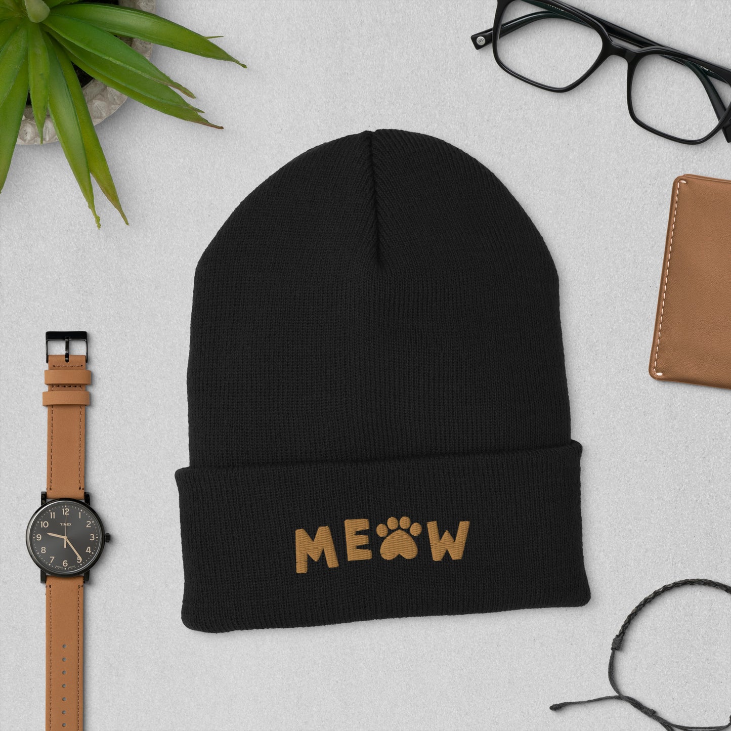 cuffed beanie black