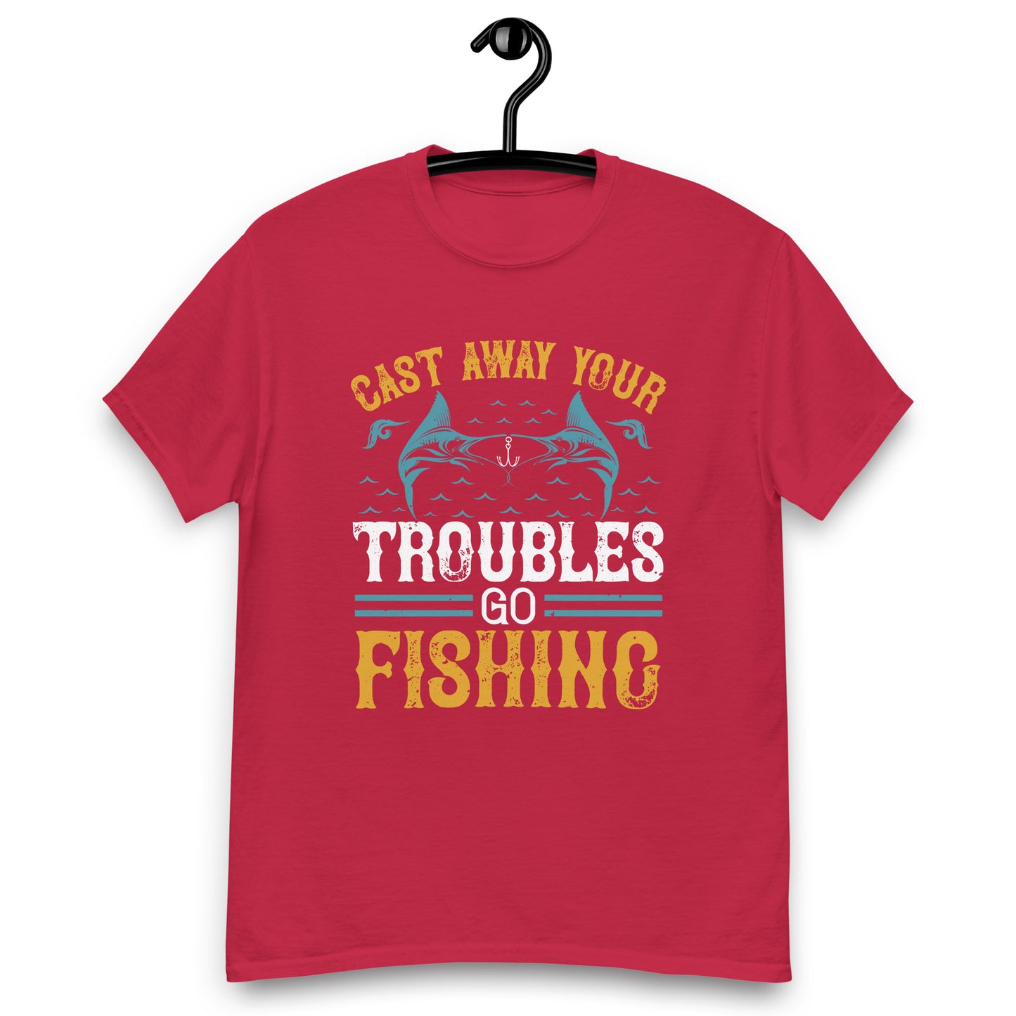 Men's Fishing T-Shirt Front Red