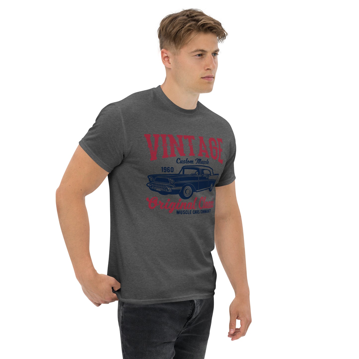 VINTAGE MEN'S TSHIRT RETRO TEES MEN CREWNECK MEN TSHIRTS