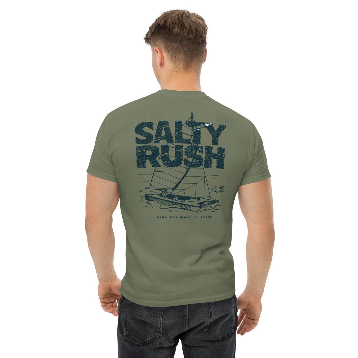 SALTYRUSH RIDE THE WAVE CREWNECK COTTON TSHIRT