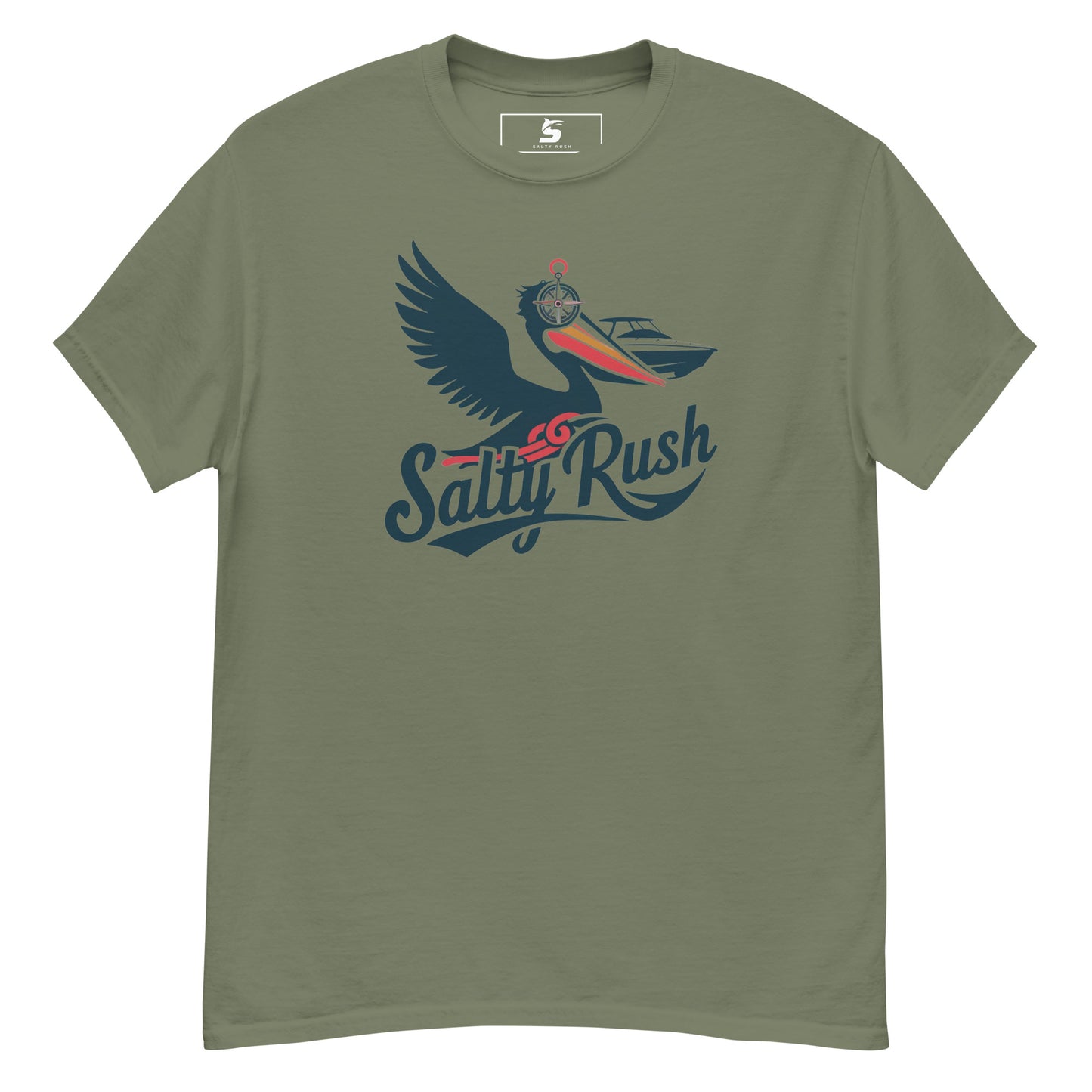 SALTY RUSH CREW NECK COTTON TSHIRT