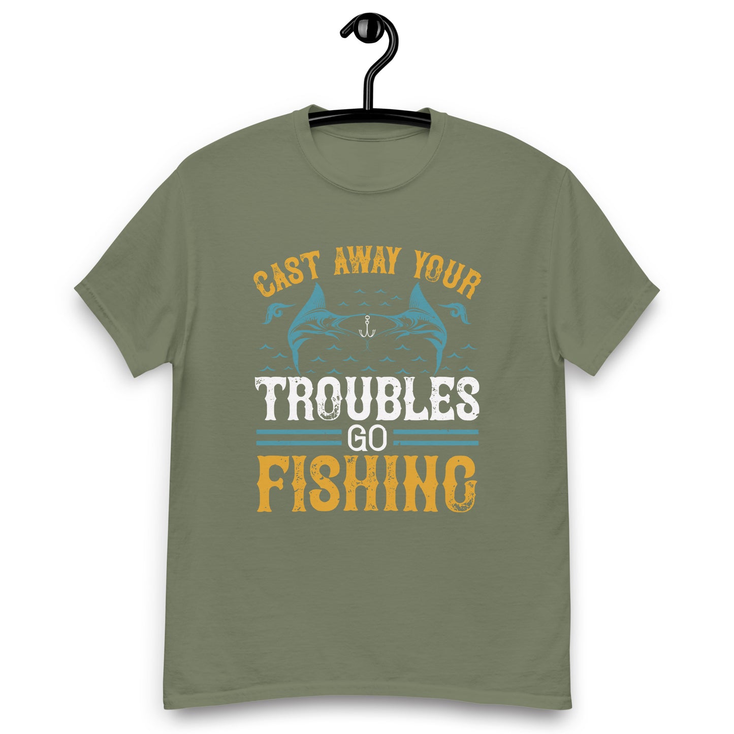 Men's Fishing T-Shirt Front Green