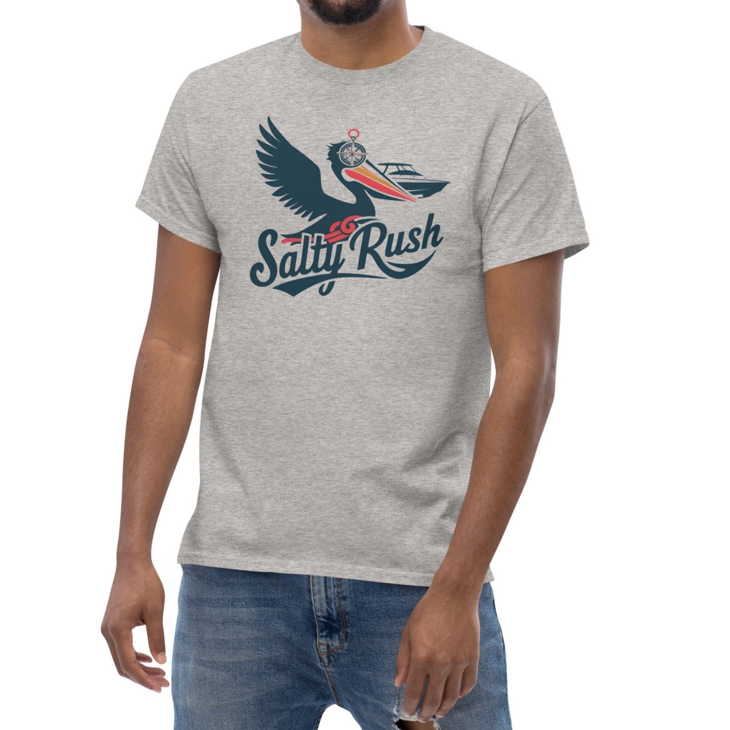 SALTY RUSH CREW NECK COTTON TSHIRT