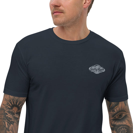 SALTY RUSH FITTED COTTON CREWNECH TSHIRT EMBROIDERED