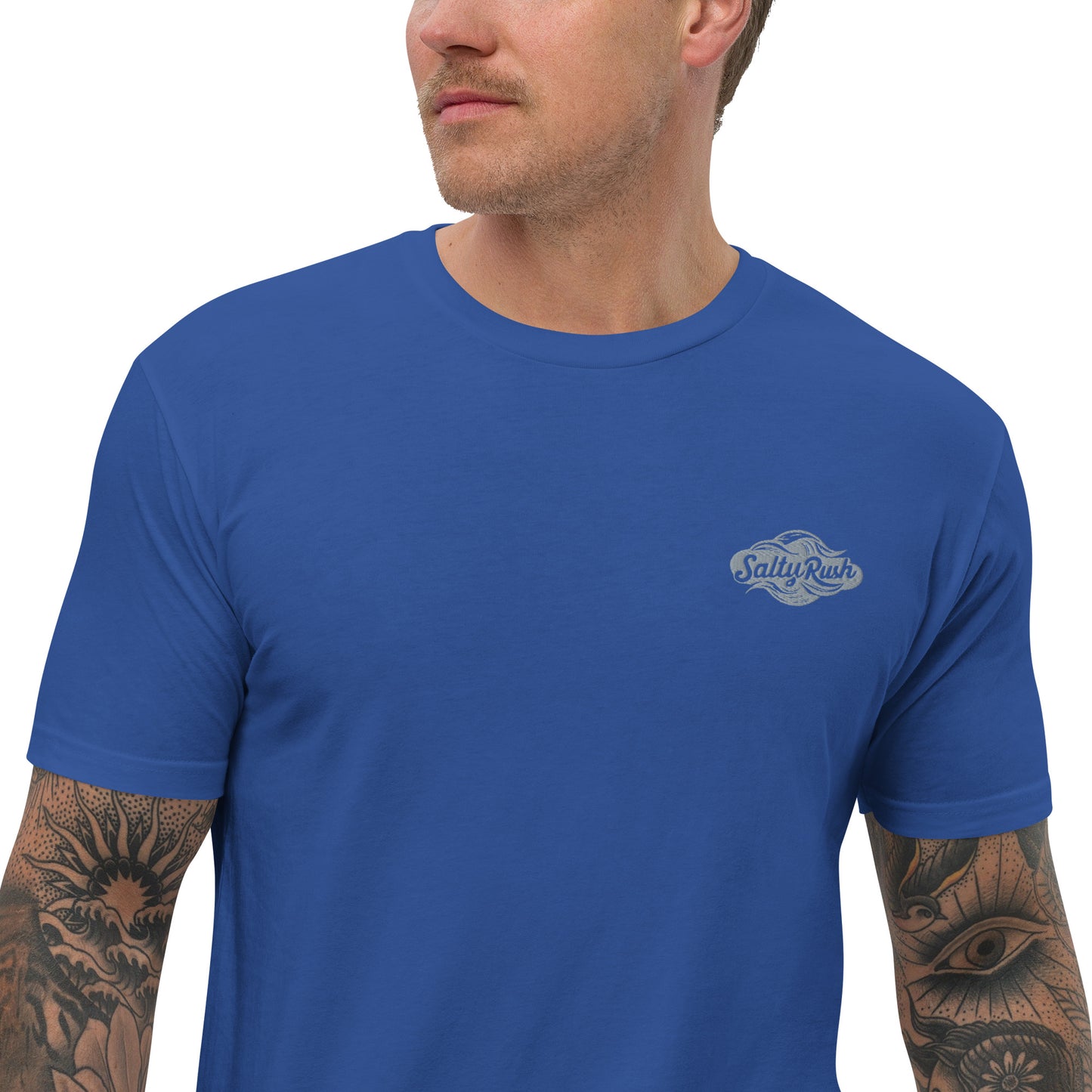 SALTY RUSH FITTED COTTON CREWNECH TSHIRT EMBROIDERED