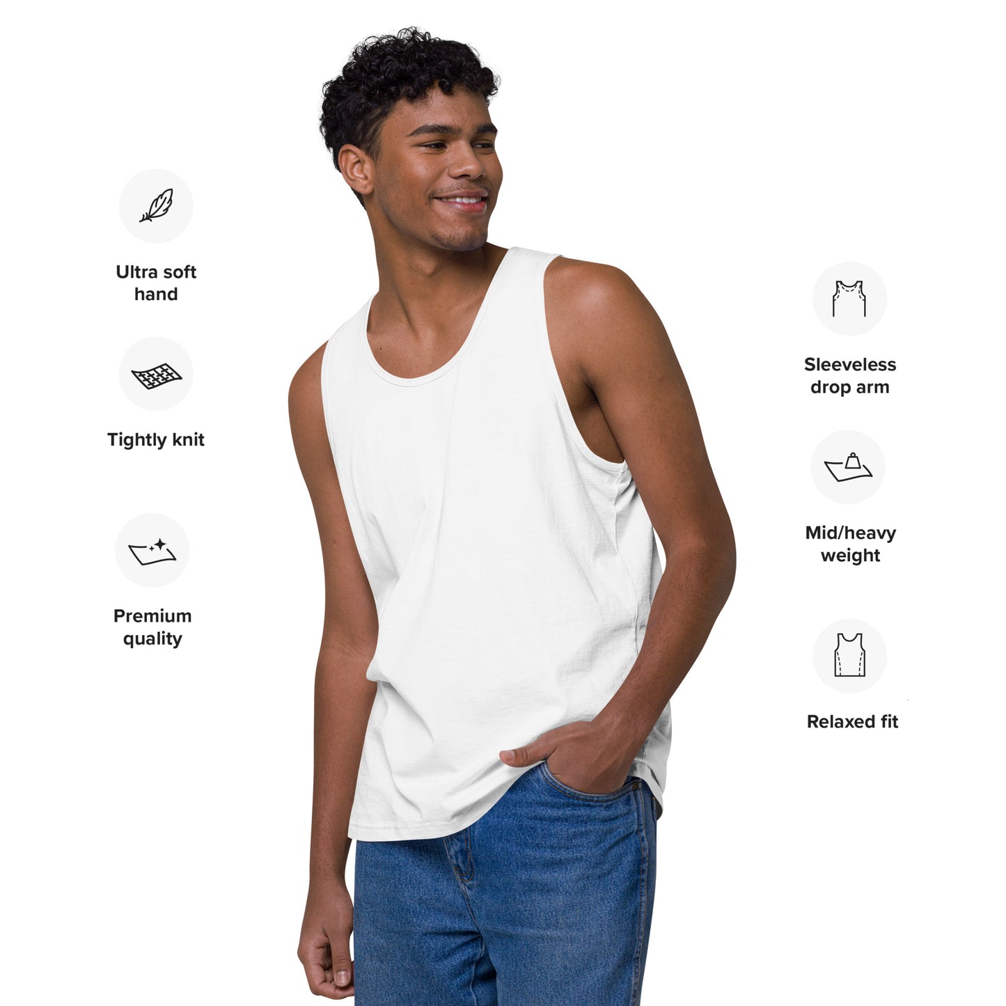 PREMIUM COTTON TANK WHITE