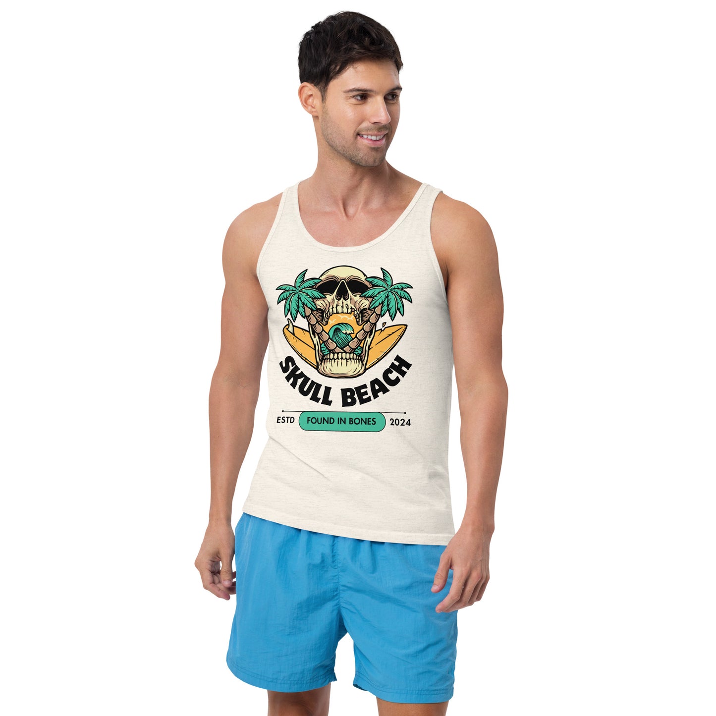 MENS SKULL BEACH TANK TOP