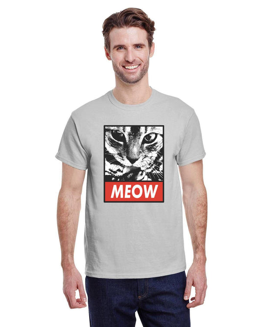 MEN'S CREWNECK TSHIRT HEAVY COTTON TSHIRT FOR MEN CAT FUNNY TSHIRTS G500