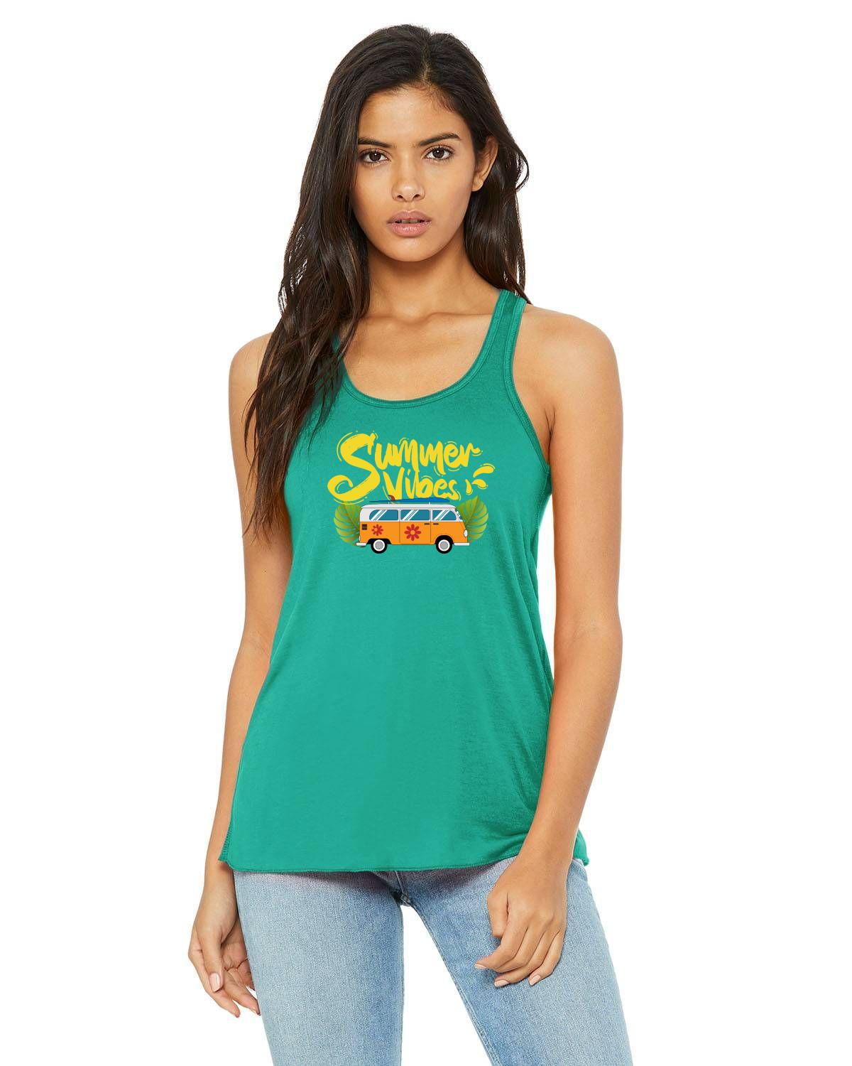 SUMMER VIBES RACERBACK TANK TOP