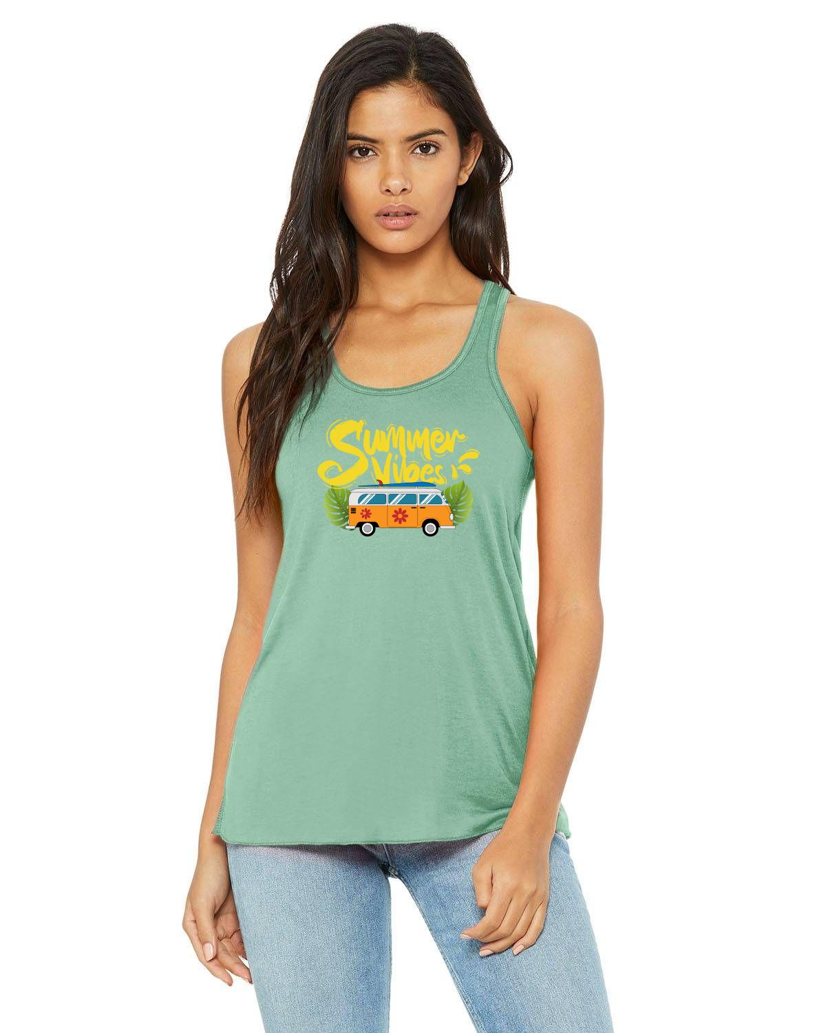 SUMMER VIBES RACERBACK TANK TOP