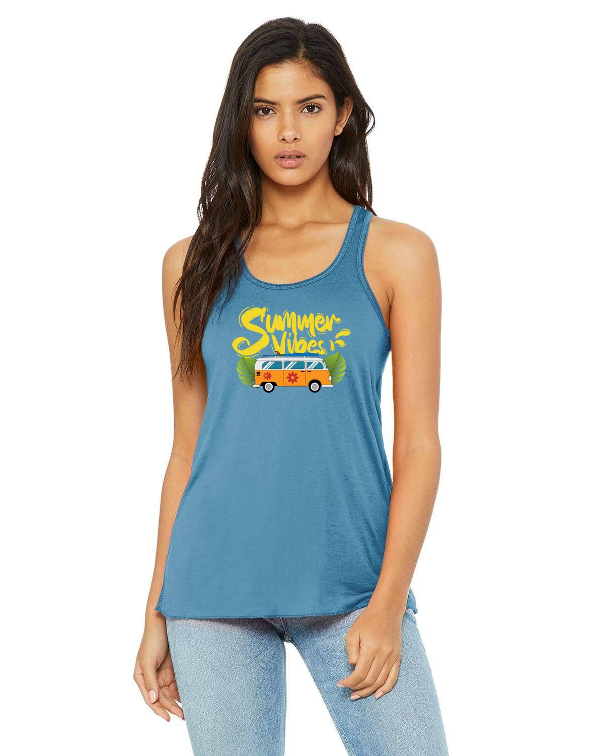 SUMMER VIBES RACERBACK TANK TOP