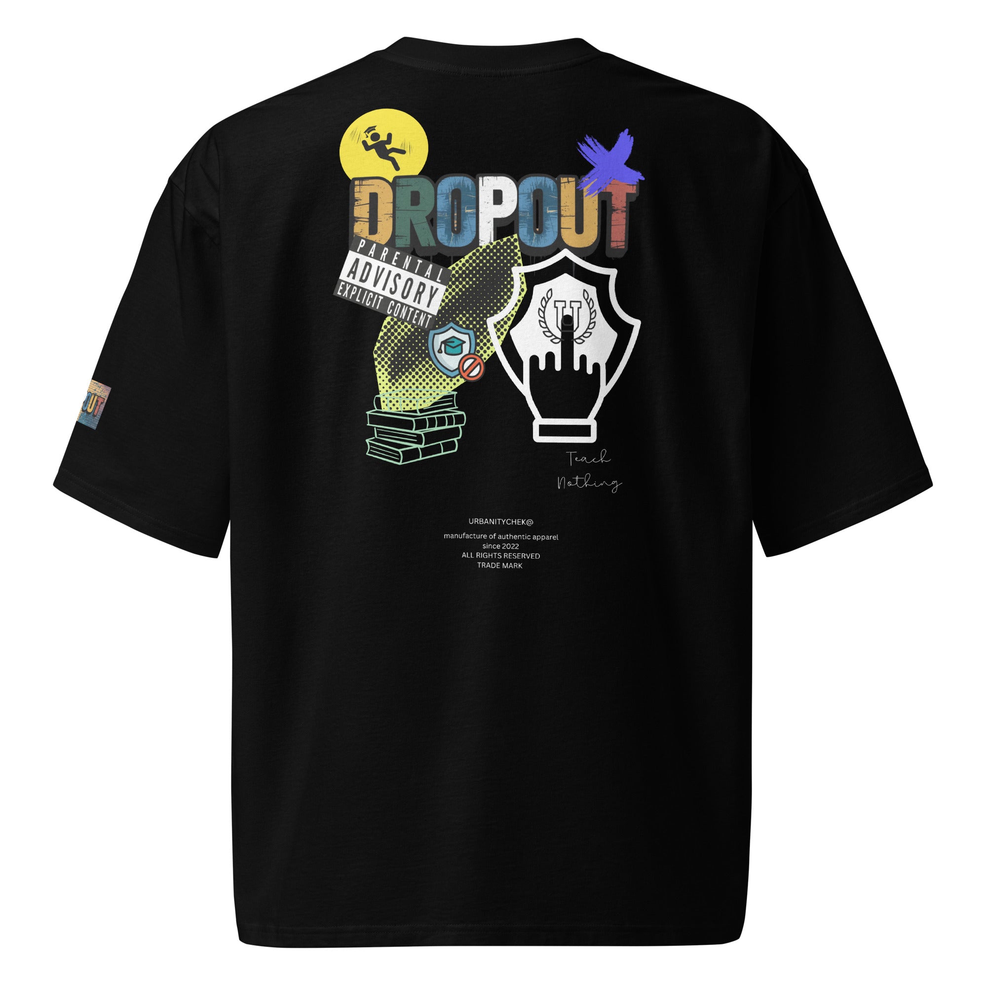 DROPOUT OVERSIZED CREW COTTON TSHIRT