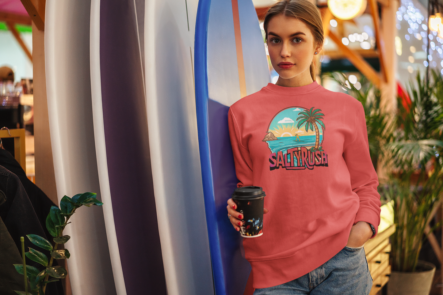 SALTY RUSH CREWNECK SWEATSHIRT FOR WOMEN