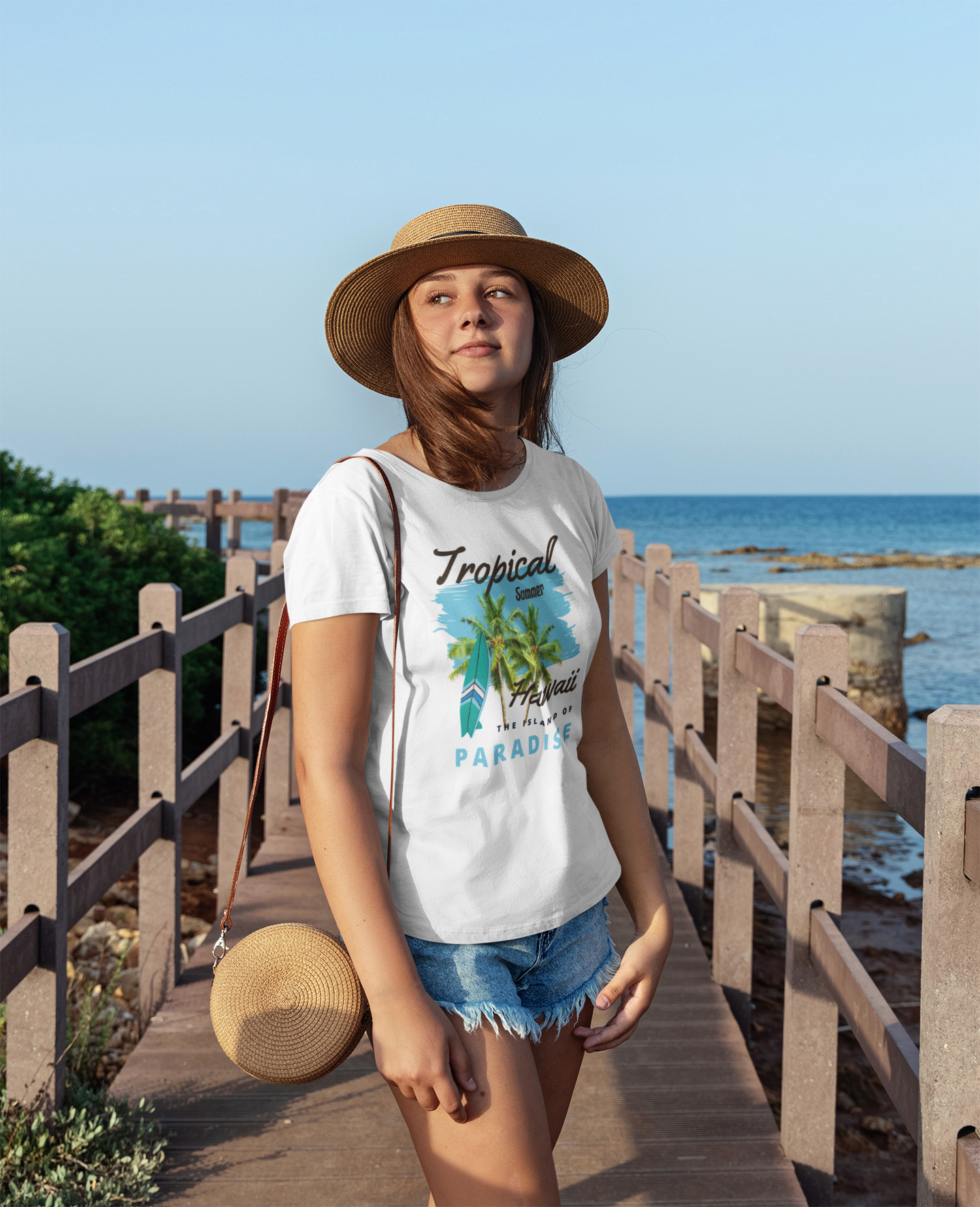 URBANITYCHEK COOL SUMMER HAWAII TSHIRTS FOR WOMEN