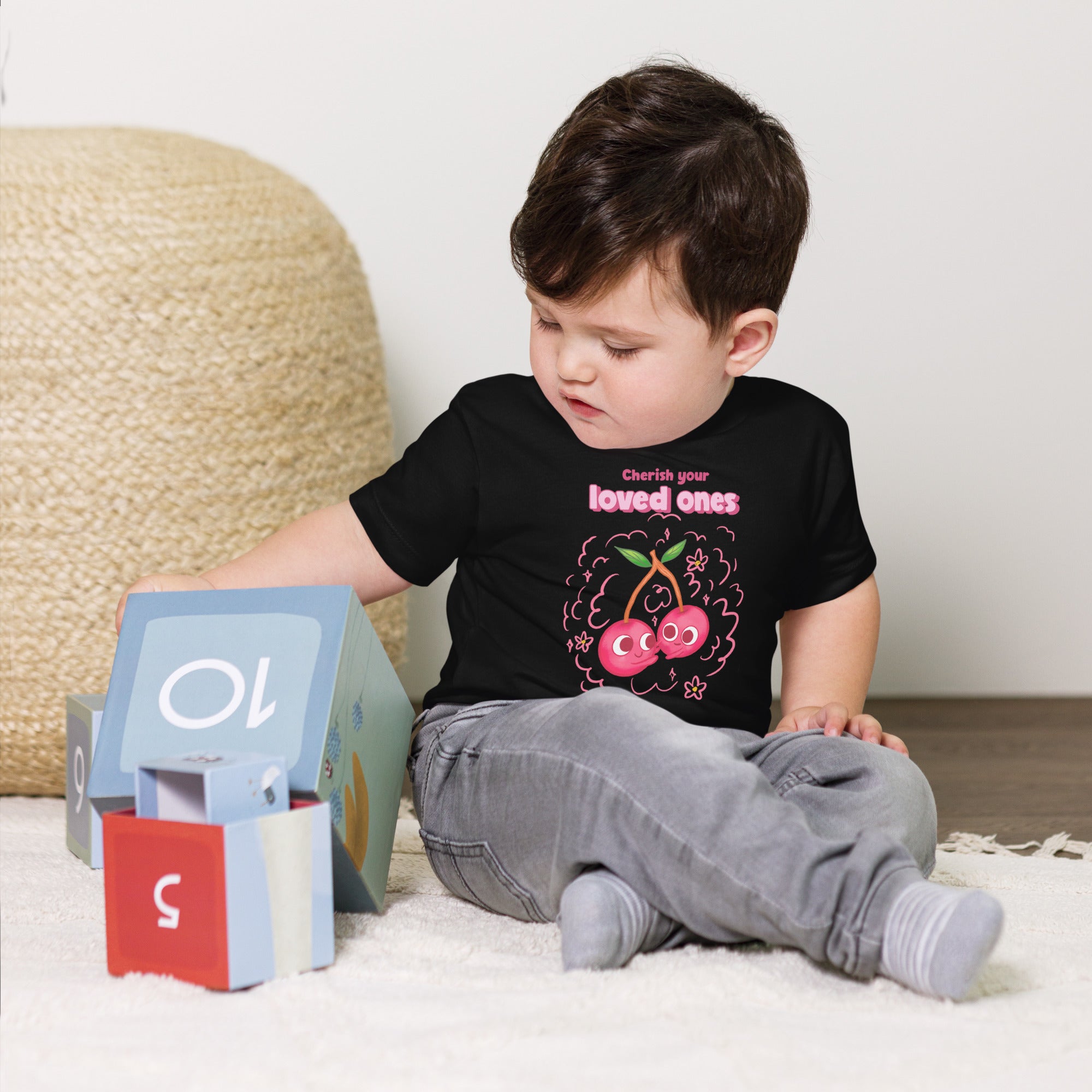 toddler staple tee black