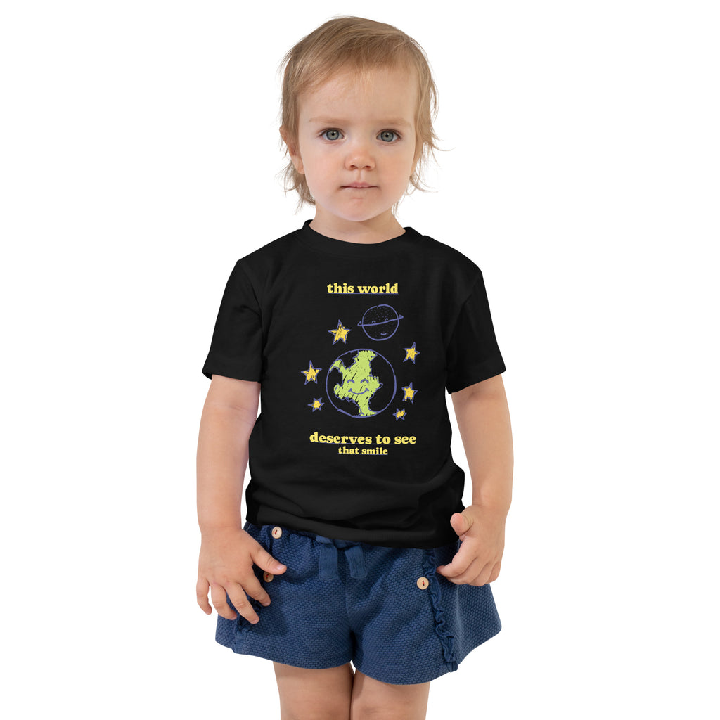 toddler staple tee black front