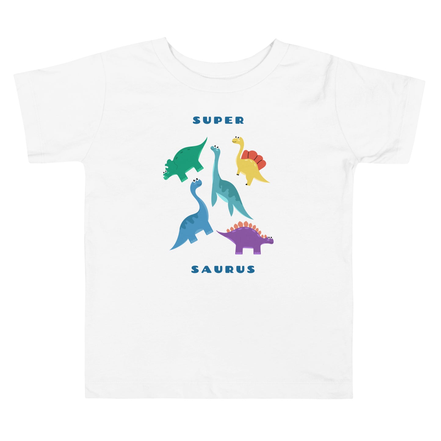 TODDLERS SHORT SLEEVE COTTON TSHIRTS GRAPHIC KIDS TEE SUPER SAURUS