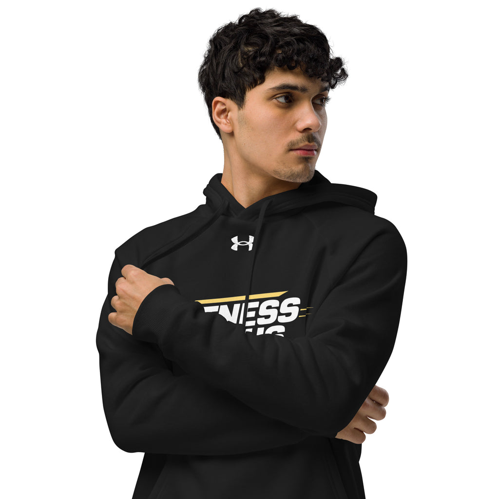 under armour hoodie black front