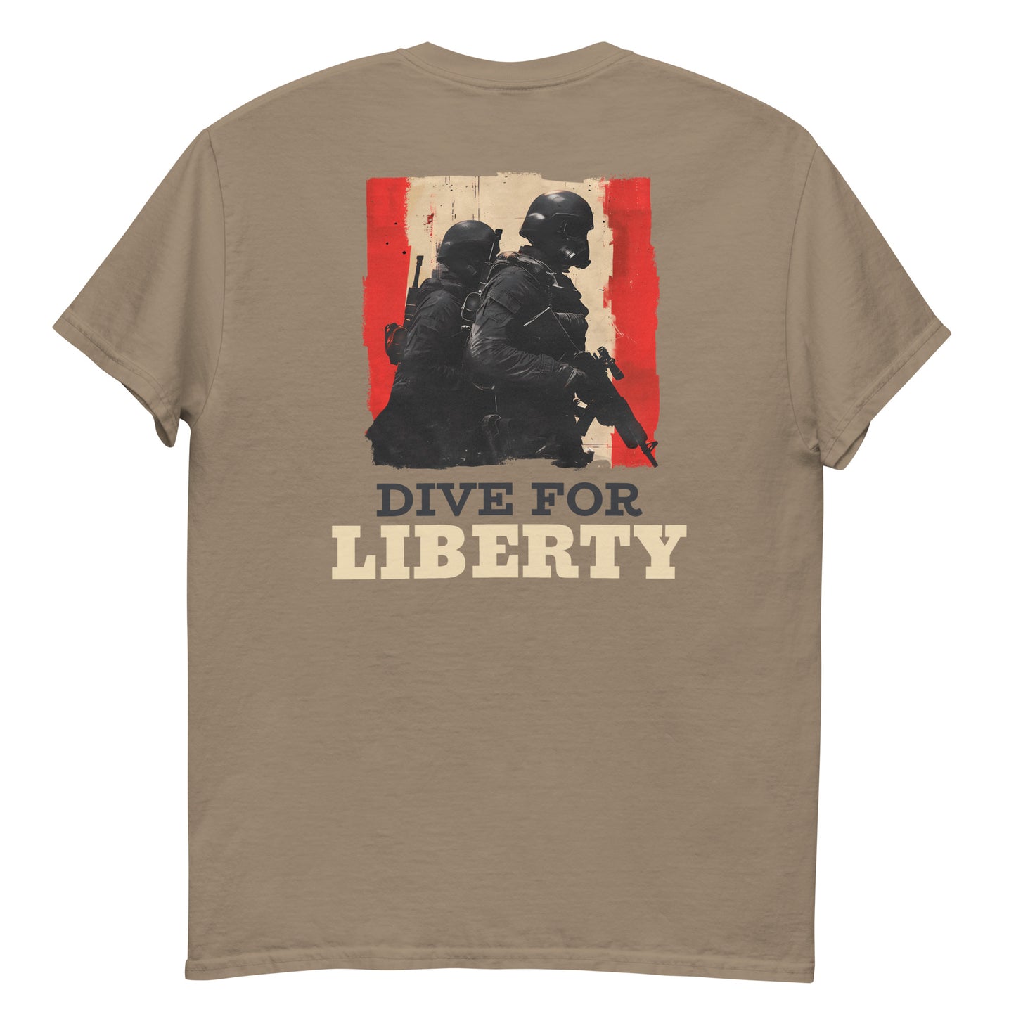 URBANITYCHEK CREW DIVE FOR LIBERTY T-SHIRT