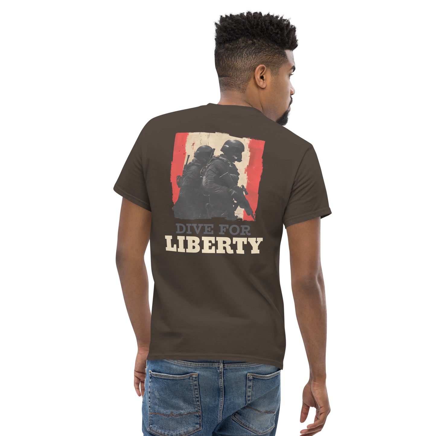 URBANITYCHEK CREW DIVE FOR LIBERTY T-SHIRT