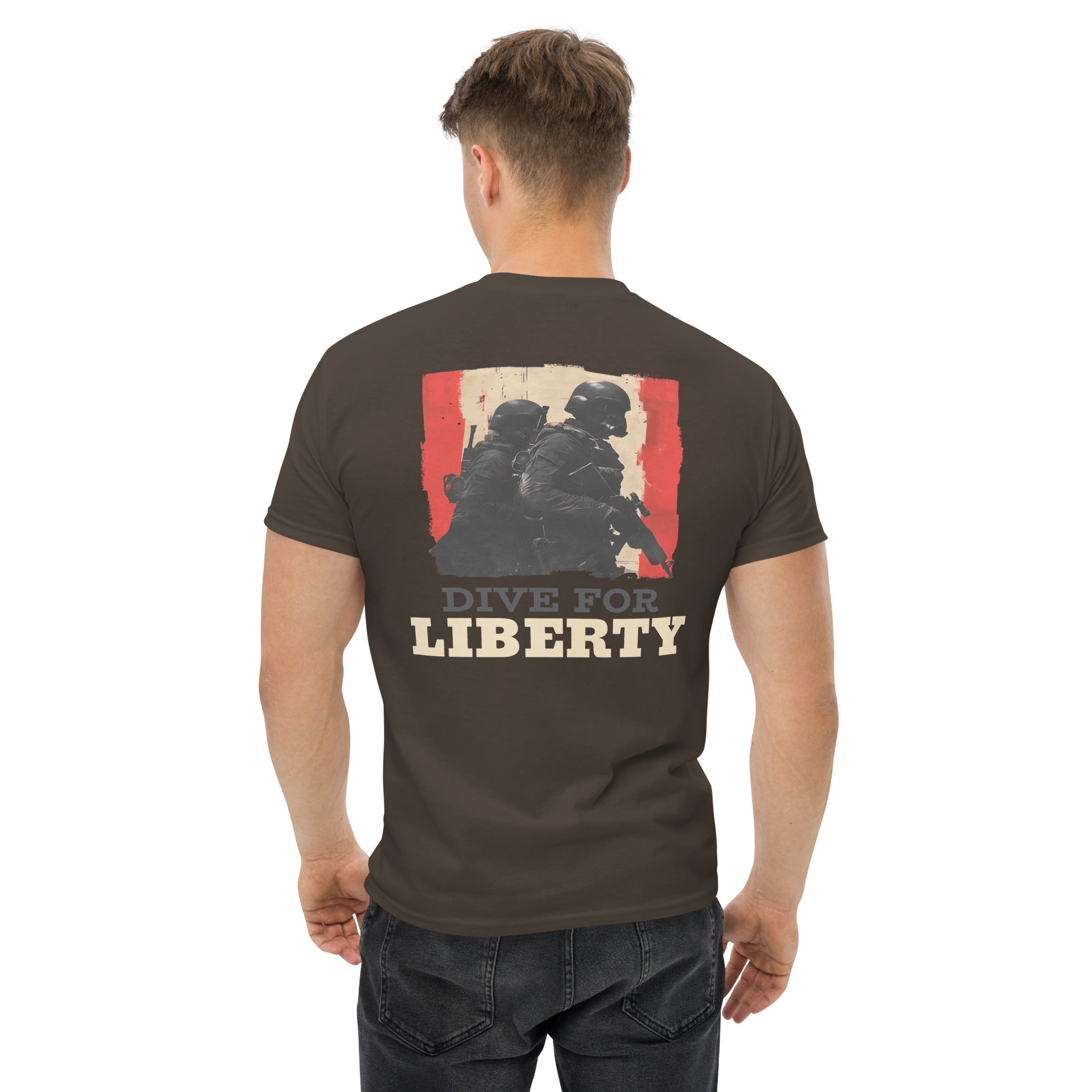 URBANITYCHEK CREW DIVE FOR LIBERTY T-SHIRT